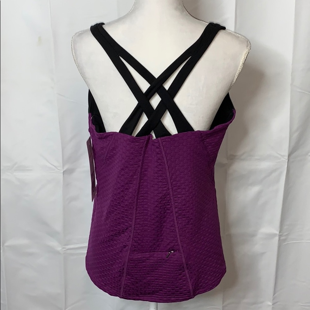 NWT Lucy Fitness Fix Tank Size 1X Purple Black
